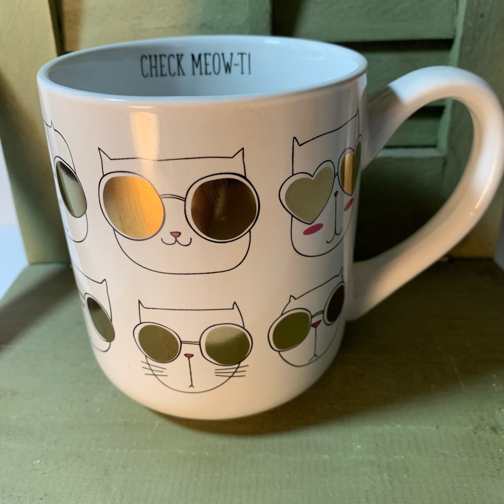 Sheffield Home LARGE "CHECK MEOW-T" MUG